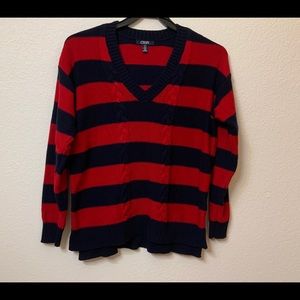 Chaps Cable Knit Stripes women’s sweater size L